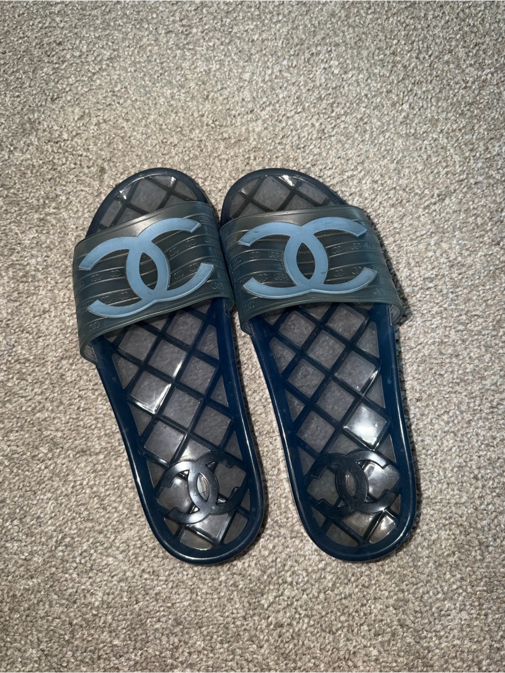 Chanel Slide with Logo Accent